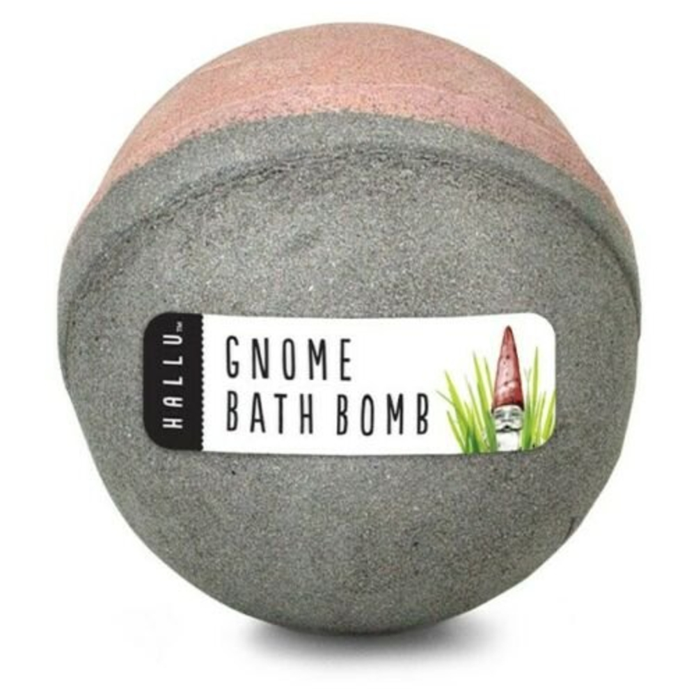 2/$15 HALLU Gnome Bath Bomb Pastel Pink & Grey Pumice Stone Spa Fizz & Bubbles